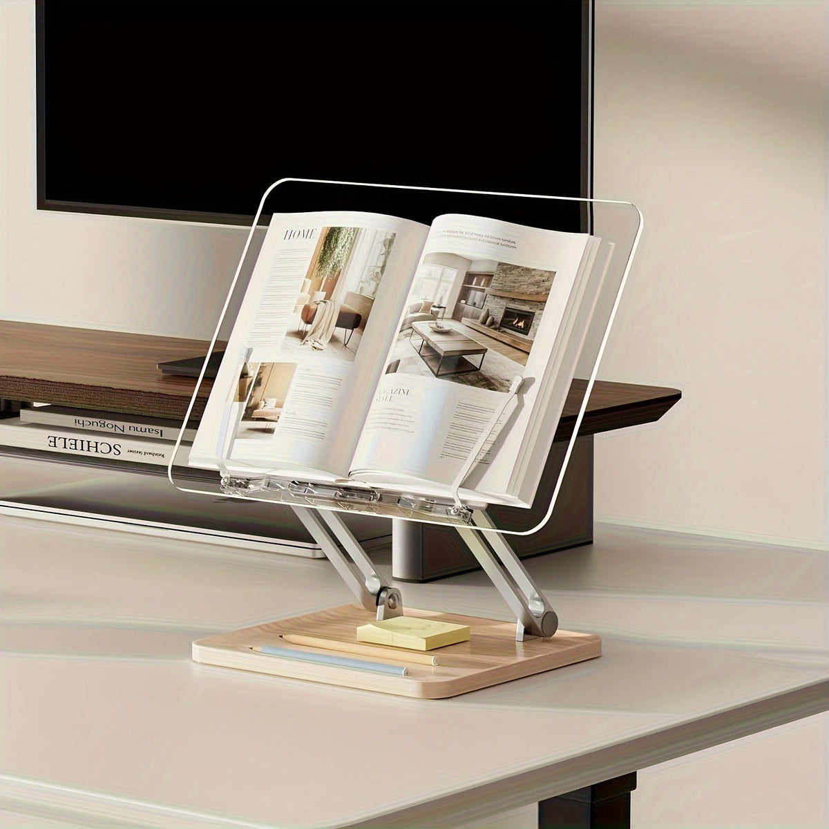 Ergonomische Acryl Leesstandaard – Verstelbaar en Stijlvol