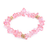 Stijlvolle Armband van Natuursteen en Kristalparels - Celine
