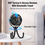 Draagbare kinderwagenventilator met 8000mAh accu