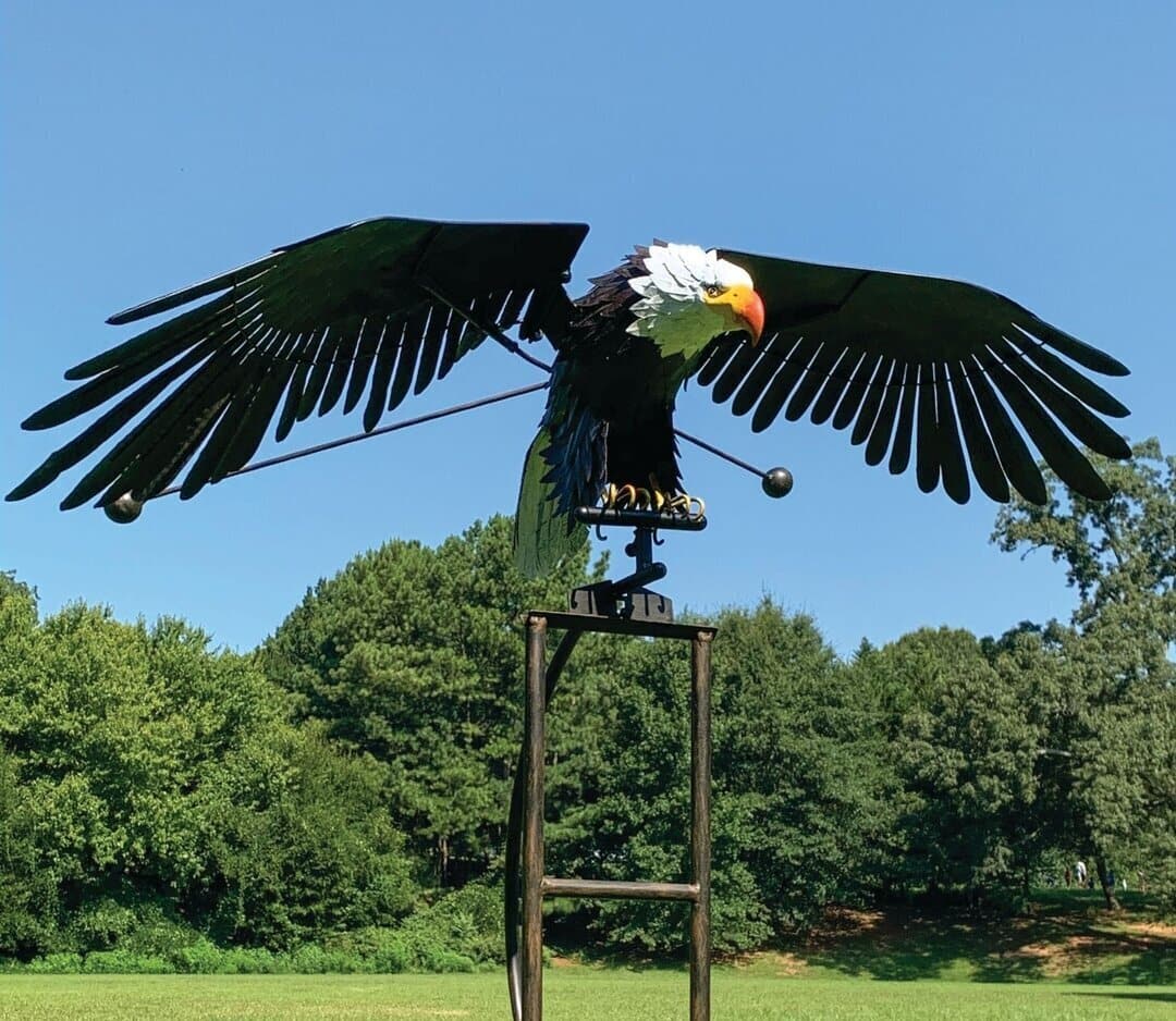 Metalen windgong in de vorm van een vogel - Decoratief tuinornament