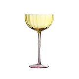Windmuster-IJsbekers, creatieve pompoenmuster-cocktailglazen, kleurgebloekte verticaal gestreepte wijnglazen