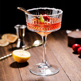 AiLiXiya-Cocktailglas Kelch, Hofstijl-gesneden Barkeeperglas Kelch, klassiek Martini-glas Kelch, Champagnerglas Kelch