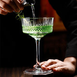AiLiXiya-Cocktailglas Kelch, Hofstijl-gesneden Barkeeperglas Kelch, klassiek Martini-glas Kelch, Champagnerglas Kelch