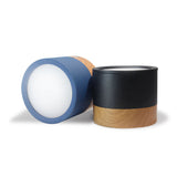 Opbouw LED-downlight, Macaron-ontwerp, 12 W, houtnerf, driekleurige kleurwisselfunctie, voor gang, corridor en slaapkamer