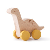 Houten dinosaurussen met wielen voor kinderen – 1 kopen, 1 gratis actie
