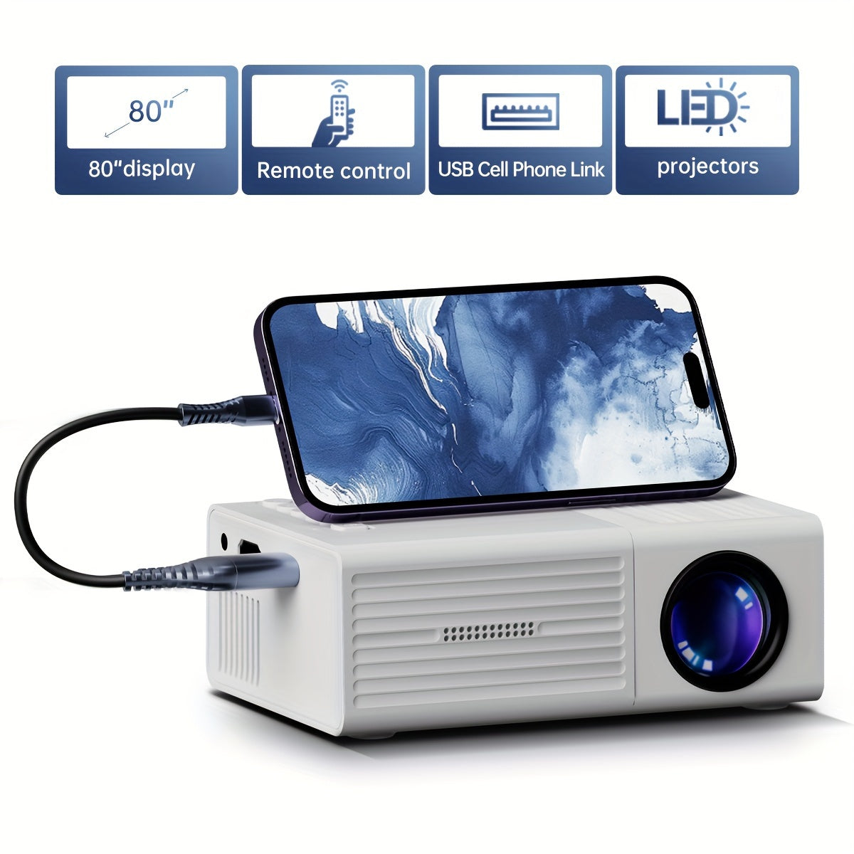 ClarityBeam Mini Projector – Krachtig Beeld in Compact Formaat