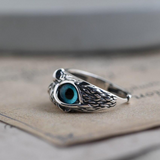 Zilveren Opal Uilen Charmsring – Ophelia