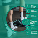 Norvo | Voetbal Pro Trainingsmat | Antislip, 2x2m Ruimte & Videoprogramma voor Vaardigheidsverbetering en Thuistraining