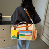 Lichte Duffeltas met Kleurblokken - FlexaBag