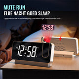 Modern Alarm Clock Projector | Multifunctionele Wekker Klok met Projectie