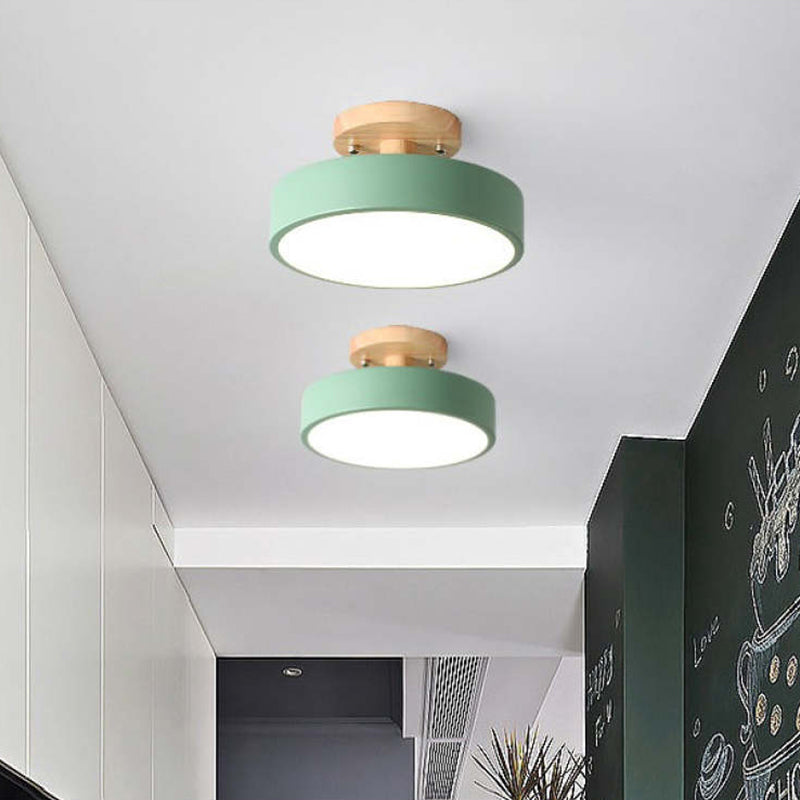 Minimalistische Houten LED Plafondlamp – Dimbaar 36W Natuurlijke Elegant