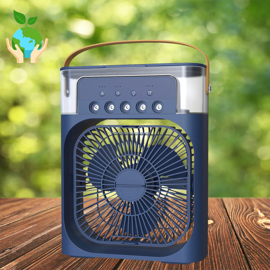 Draagbare verdampingsluchtkoeler – Compacte vernevelingsventilator met LED-verlichting