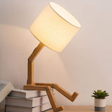 Moderne Houten Tafellamp – Flexibel Design en Sfeervolle Verlichting