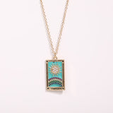 Zirkonia Verguld Tarot-Druppel-Hanger-Halsketting – Amara