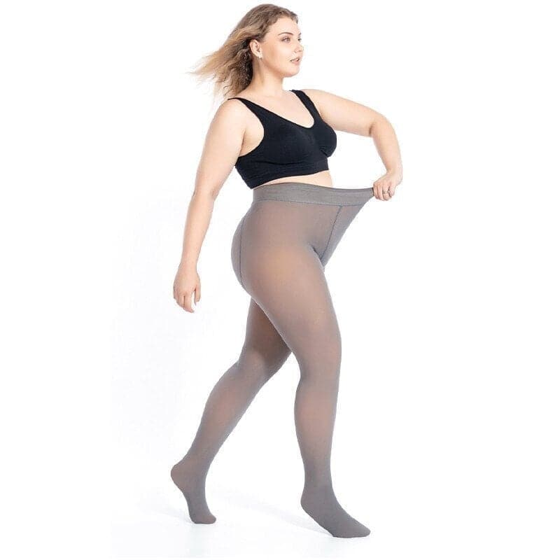 Lunava | Fleece Panty Fake Doorschijnend | Warme Winterpanty met Huideffect en Thermovoering