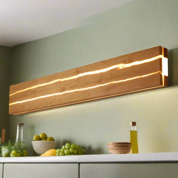 Moderne Wandlamp In de Vorm Van Een Scheur | Unieke Scheurvorm Wandlamp Houtpatroon | Warm Lichteffect | Eigentijds Design | Natuurlijk Accent Wandarmatuur | Geschikt voor Woonkamer, Slaapkamer, Gang