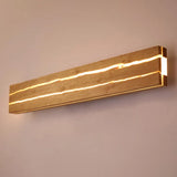 Moderne Gebroken Houten Wandlamp – Natuurlijke LED Sfeerverlichting