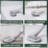 BRUSHIR – Toiletborstel met lange handgreep voor grondige en moeiteloze reiniging