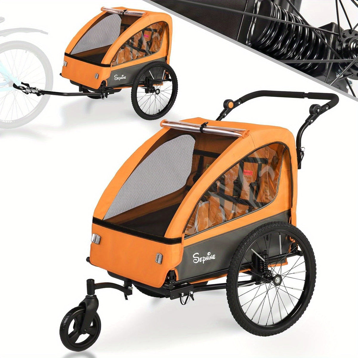 FlexiRide 2-in-1 Fietscaravan – Comfortabel en Opvouwbaar voor Twee Personen