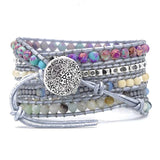 Turquoise Genezing en Bescherming Wikkelarmband - Selina