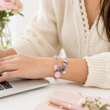 925 Sterling zilveren armband met bloemencharms | Elegante dames sieraad cadeau