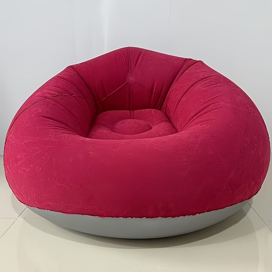 Zachte Opblaasbare Loungestoel – Relaxed en Compact voor Binnen en Buiten