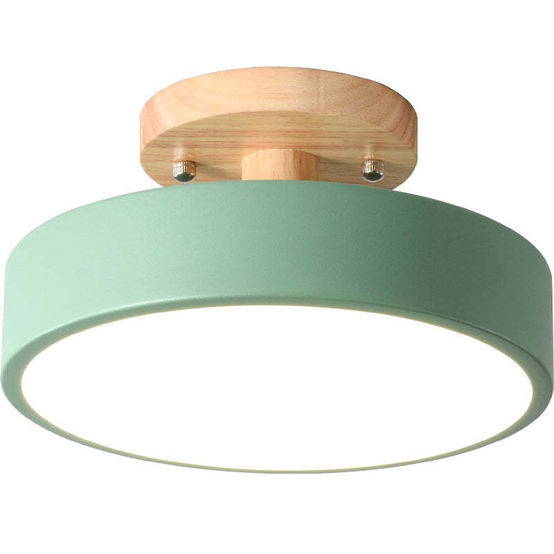 Minimalistische Houten LED Plafondlamp – Dimbaar 36W Natuurlijke Elegant