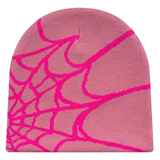 Beanie Muts met Spinnenweb Motief – Unisex Breimuts in Streetstyle