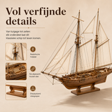 Klassiek Houten Zeilschip Model – Gedetailleerde 3D Puzzel voor Schepenliefhebbers