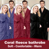 Luxe Unisex Coral Fleece Badjas – Ultra Zacht en Warm voor Jouw Comfort