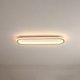 Minimalistisch Elliptische LED Plafondlamp Metaal/Acryl Zwart/Goud/Roségoud