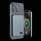 Ultradun extern batterij | snelle magnetische draadloze oplader met LED-scherm