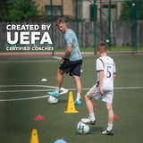 Norvo | Voetbal Pro Trainingsmat | Antislip, 2x2m Ruimte & Videoprogramma voor Vaardigheidsverbetering en Thuistraining