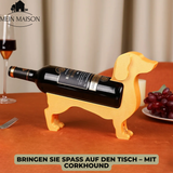 Wijnfleshouder Teckel CorkHound | Origineel Ontwerp | Stevig & Decoratief | Voor 375–500 ml