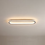 Minimalistisch Elliptische LED Plafondlamp Metaal/Acryl Zwart/Goud/Roségoud