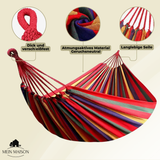 RelaxoLounge Hangmat | Robuust Canvas | Antislip-ontwerp | Draagvermogen 200 kg