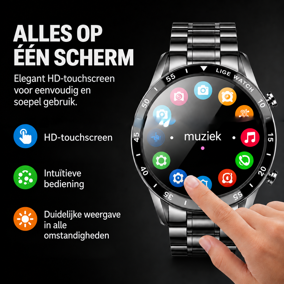 Luxe 4G Smartwatch - Voor Bellen en Connectiviteit met Stijl