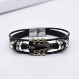 MUSIKSTRUM – Leren armband met gitaar-geïnspireerd ontwerp
