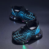 Joris' Spinnenweb Sneakers met LED-verlichting - Voor Speelse Kinderen