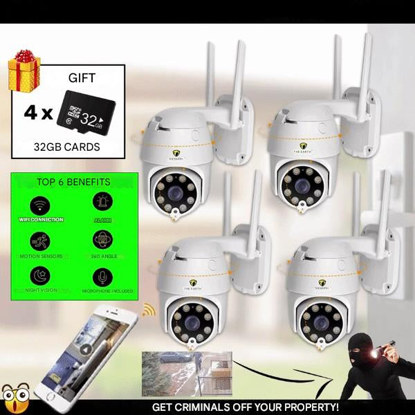 Set van 4 Smart WiFi Beveiligingscamera's – SmartCam Set 4X