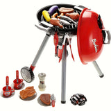 Kinderen BBQ Grill Speelset – Draaibare Wielen en Volledige Accessoireset