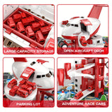 AdventurePlay Vliegtuig & Brandweerwagens Speelset - Racebaan en Garage voor Kinderen