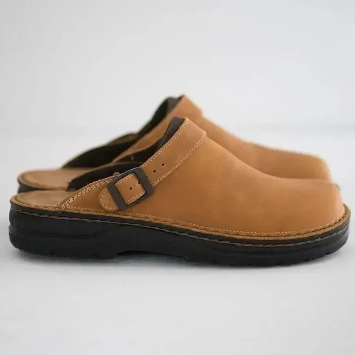 Orthopedische Leren Pantoffels voor Heren | Comfort & Ondersteuning voor Elke Dag