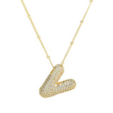 Diamanten Ketting met Letter