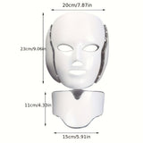 7-Kleur LED Gezichts- en Nekmasker – USB Oplaadbaar Huidverzorgingsapparaat