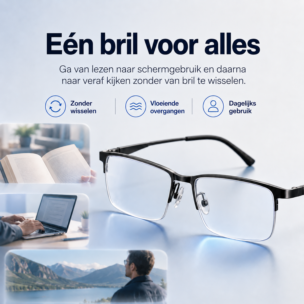 Intelligente Duitse Progressieve Brillen Aerisyn Met Multi-Zone Focus
