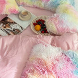 FuzzyHaven | Verander je bed in een knusse haven met deze pluche driedelige beddelenset!