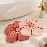 Fluffy Bloemen Badkamer Tapijt – Absorberend en Zacht voor Extra Comfort