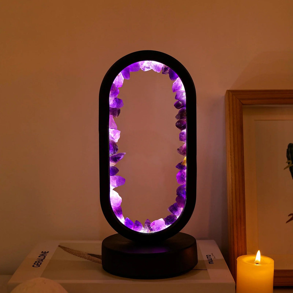 Handgemaakte Amethistlamp - Serenith