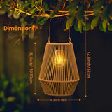 Zonne-energie Woven Lantaarns – Elegante Hangende Verlichting voor Tuin en Patio